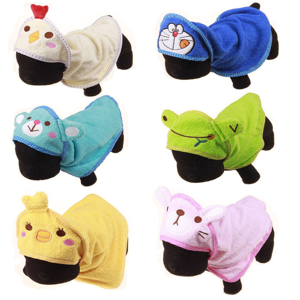 Cute Pet Dog Bath Towel – Super Absorbent Drying Towel with Hoodie for Dogs and Cats