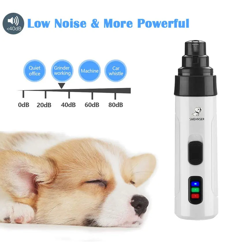 Rechargeable Pet Nail Grinder and Paw Grooming Tool