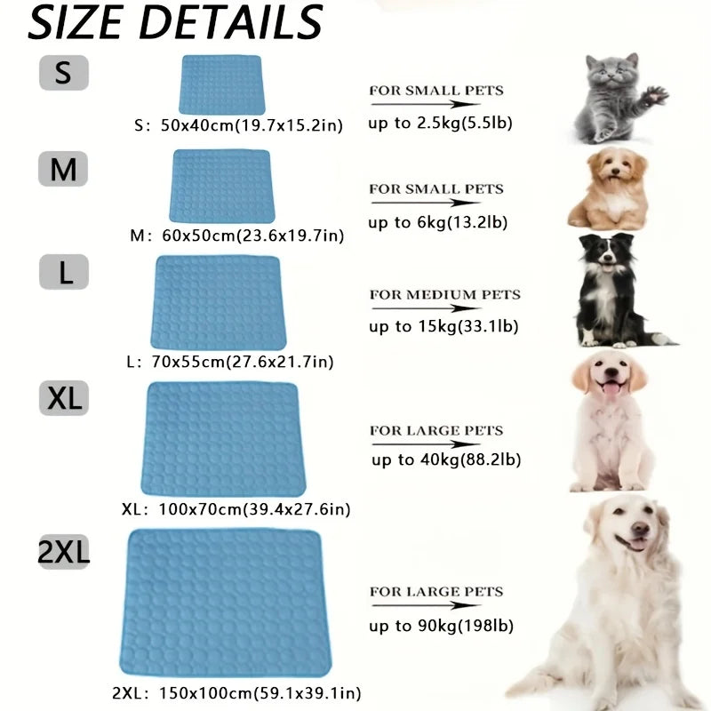 Dog Cooling Mat - Extra Large Summer Pet Cold Bed