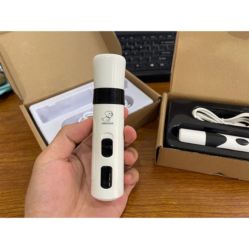 Rechargeable Pet Nail Grinder and Paw Grooming Tool