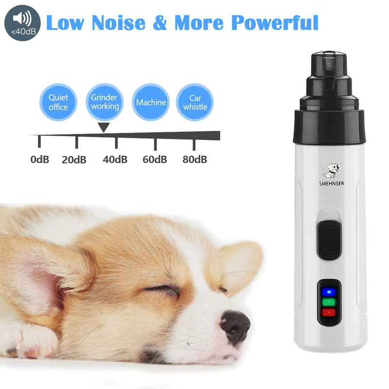 Rechargeable Pet Nail Grinder and Paw Grooming Tool