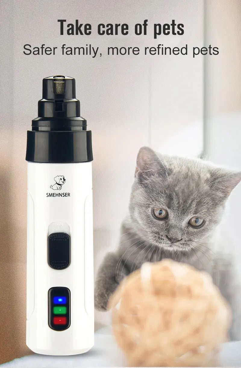Rechargeable Pet Nail Grinder and Paw Grooming Tool