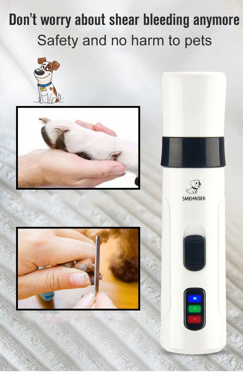 Rechargeable Pet Nail Grinder and Paw Grooming Tool