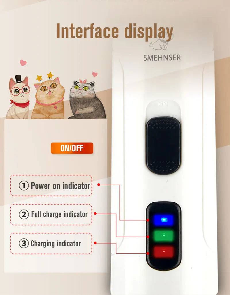 Rechargeable Pet Nail Grinder and Paw Grooming Tool