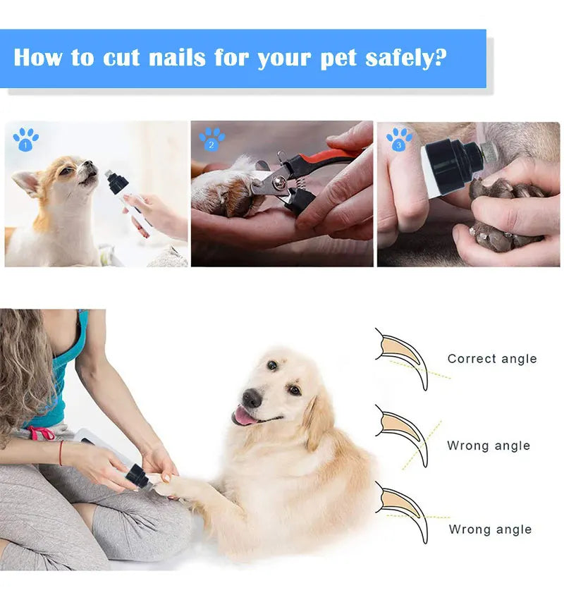 Rechargeable Pet Nail Grinder and Paw Grooming Tool