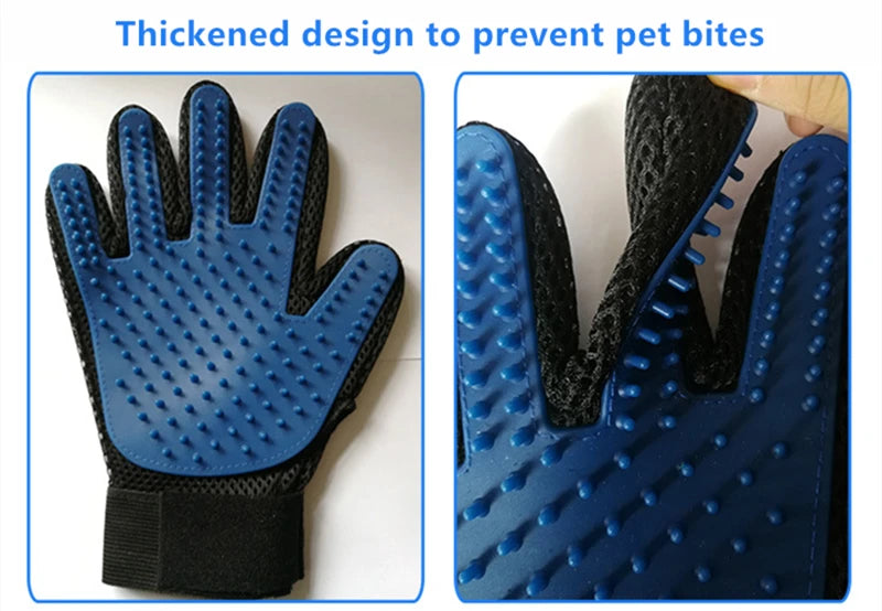 Pet Grooming Glove for Hair Deshedding and Bathing