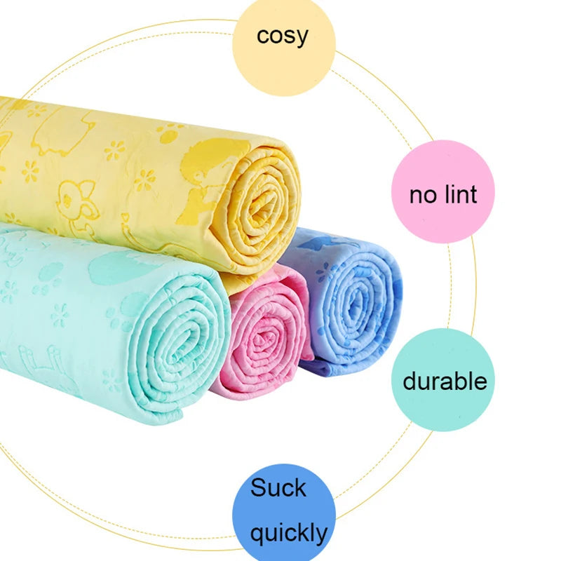 Synthetic Deerskin Pet Bath Towel – Strong Water Absorption, Soft & Lint-Free Quick-Dry Towel