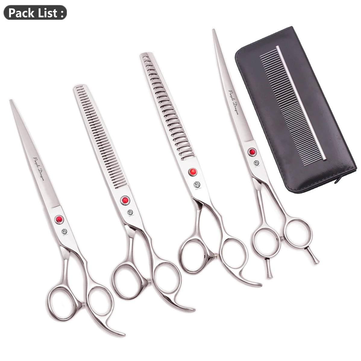 Purple Dragon Japan 440C Pet Grooming Scissors