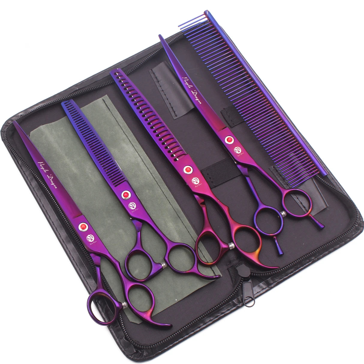 Purple Dragon Japan 440C Pet Grooming Scissors