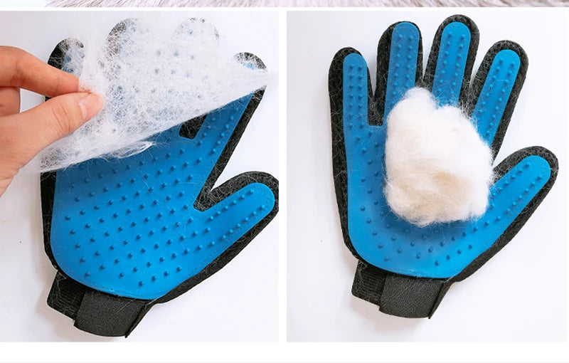 Pet Grooming Glove for Hair Deshedding and Bathing