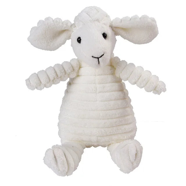 Corduroy Animal-Shaped Plush Dog Toy