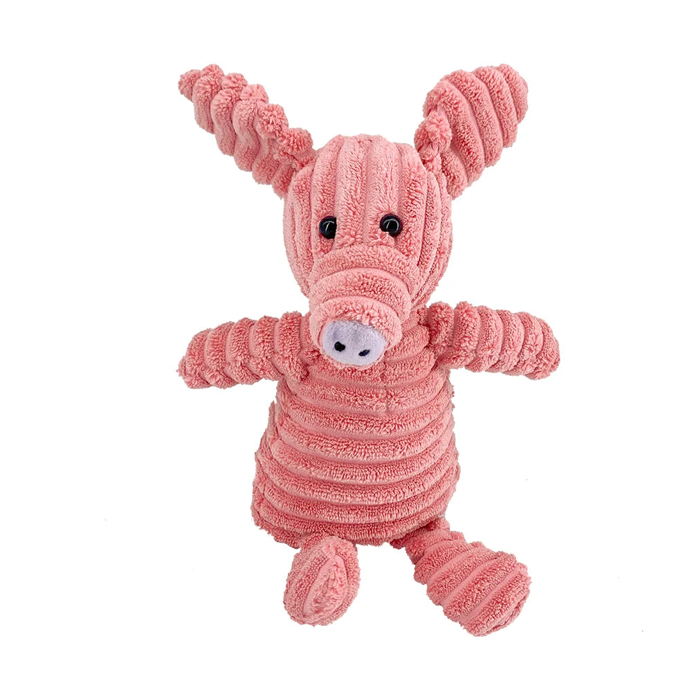 Corduroy Animal-Shaped Plush Dog Toy
