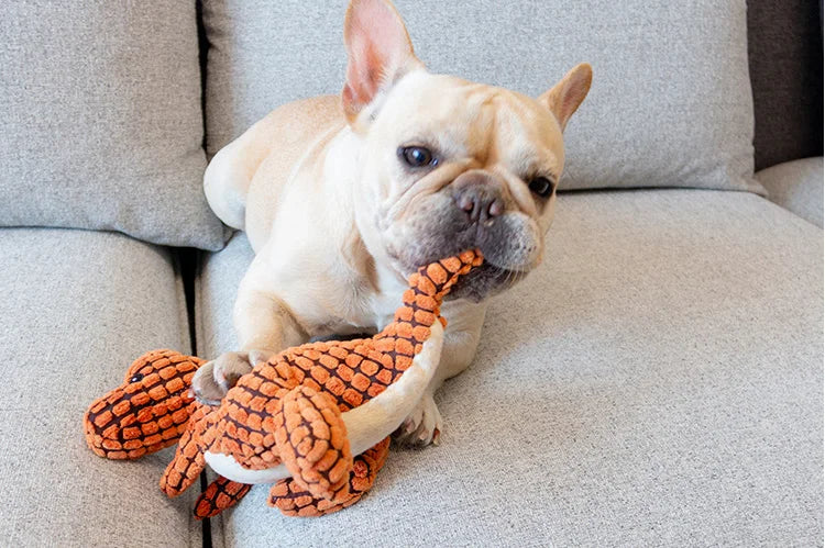 Cartoon Dinosaur Plush Squeaky Dog Toy