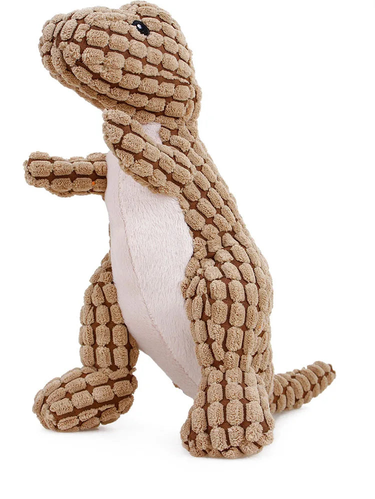 Cartoon Dinosaur Plush Squeaky Dog Toy