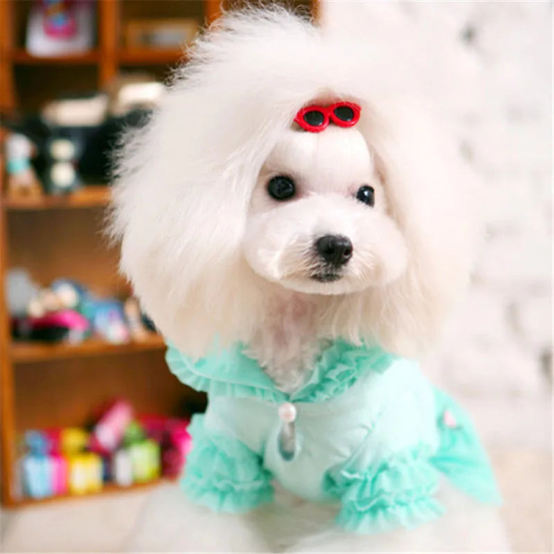New Pet Lovely Heart Sunglasses Hairpins Pet Dog Bows Hair Clips for Puppy Dogs Cat Yorkie Teddy Pet Hair Decor Pet Supplies 1pc