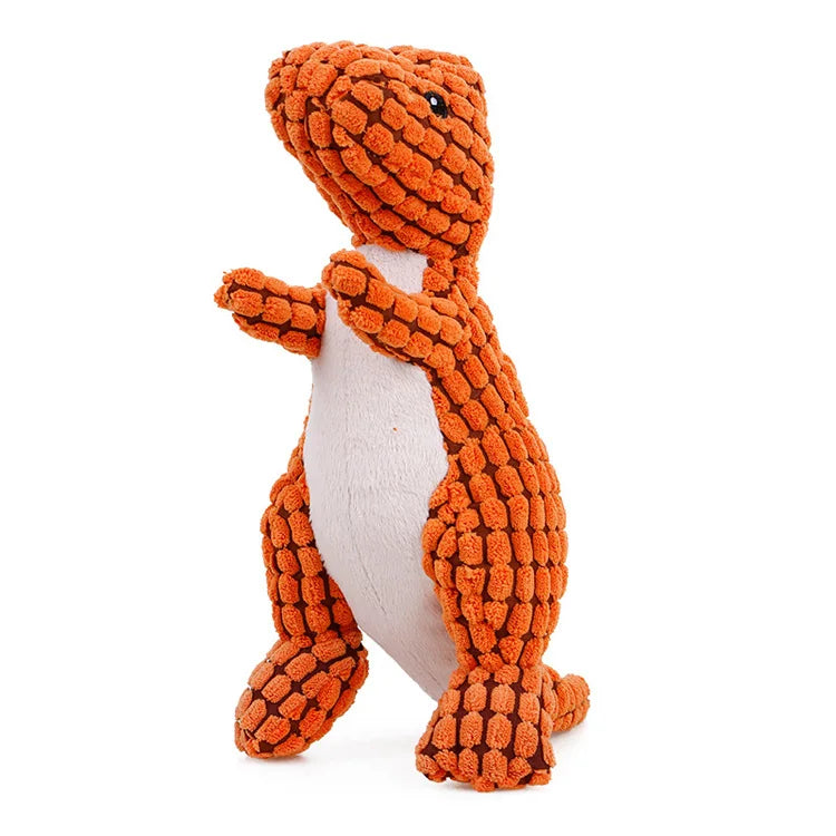Cartoon Dinosaur Plush Squeaky Dog Toy