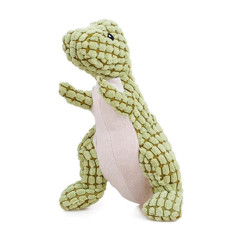 Cartoon Dinosaur Plush Squeaky Dog Toy
