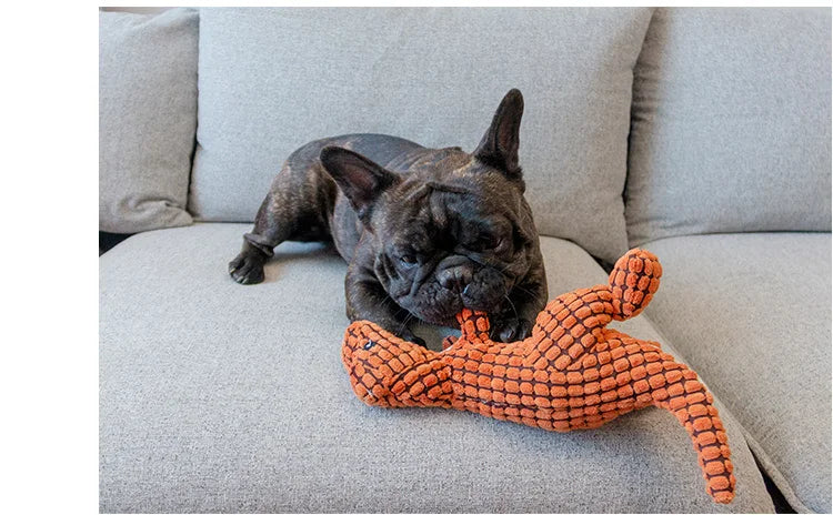 Cartoon Dinosaur Plush Squeaky Dog Toy