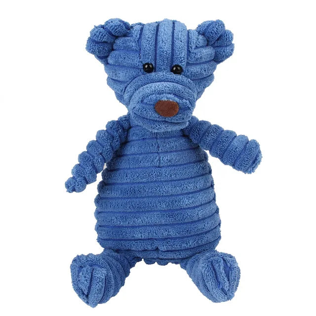 Corduroy Animal-Shaped Plush Dog Toy