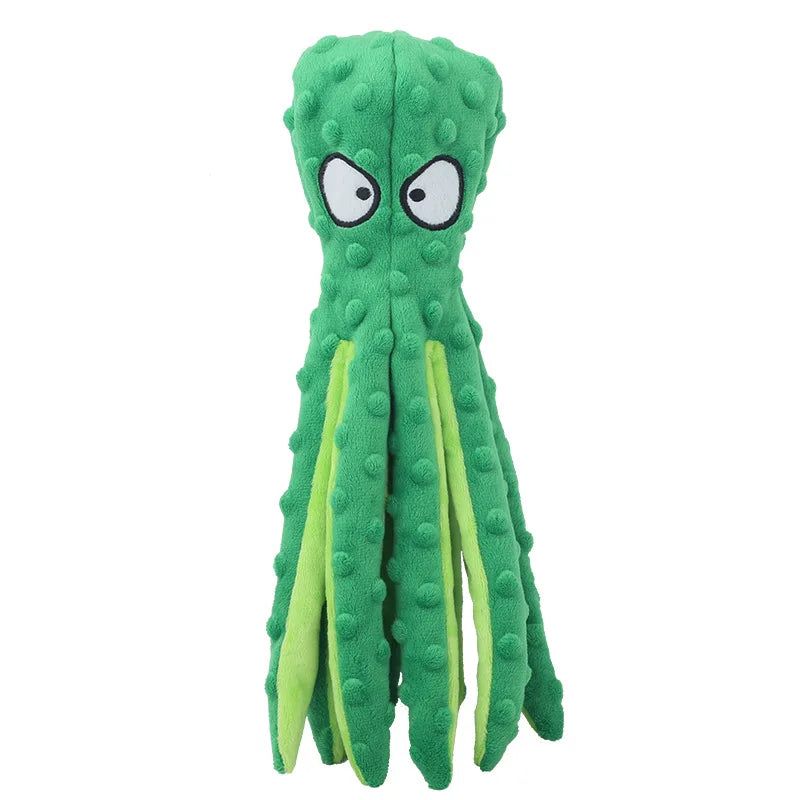 Plush Octopus Dog Toy with Squeaker