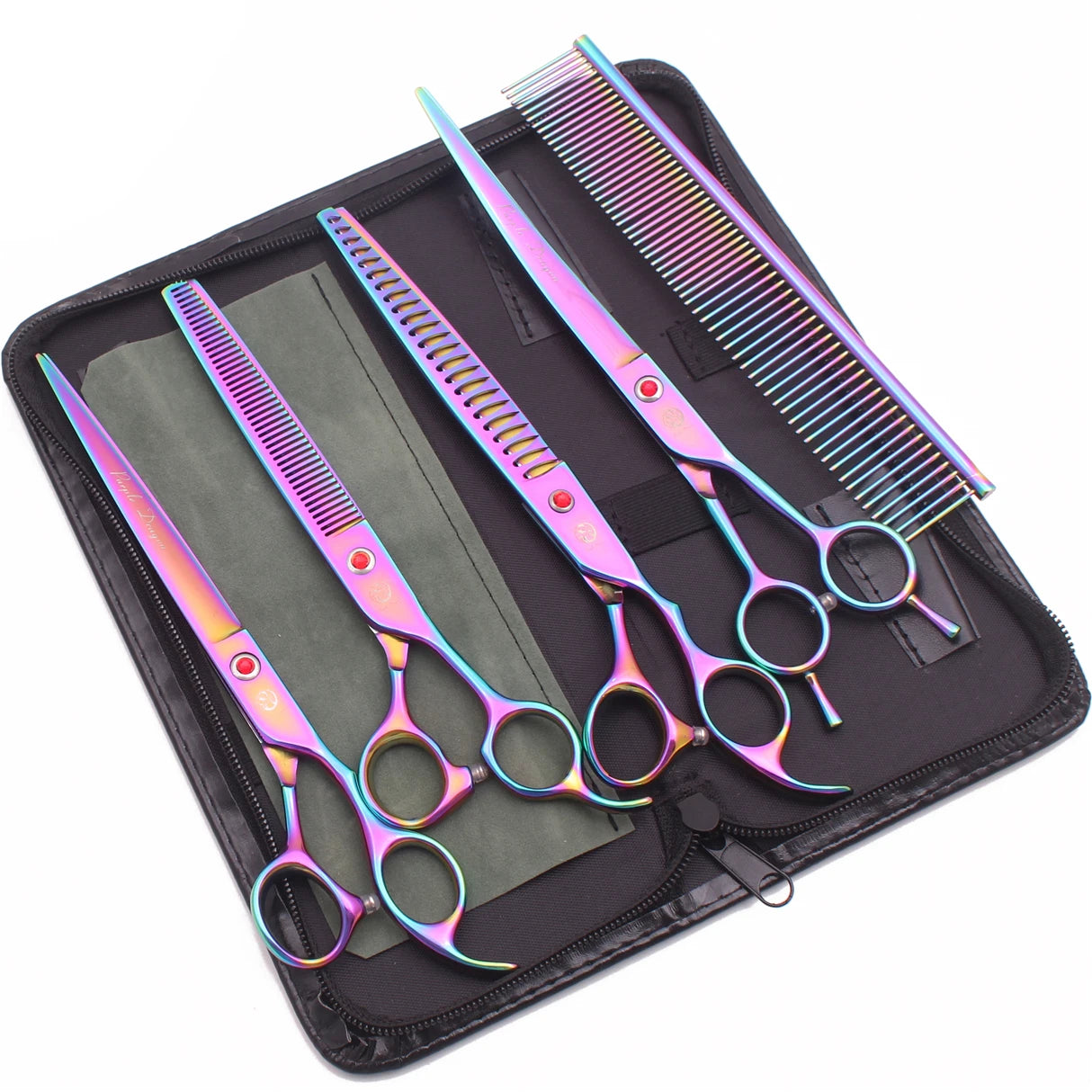 Purple Dragon Japan 440C Pet Grooming Scissors