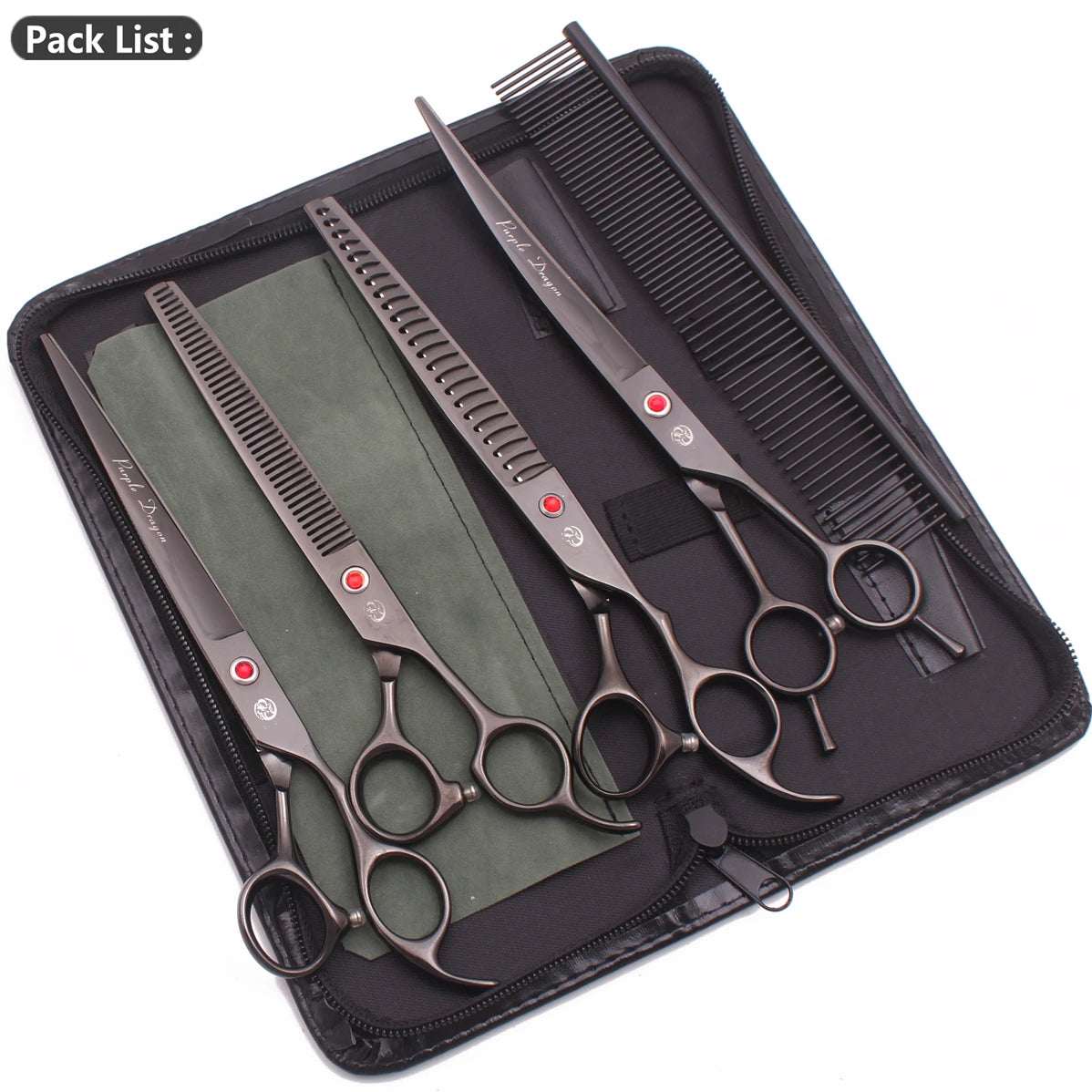 Purple Dragon Japan 440C Pet Grooming Scissors