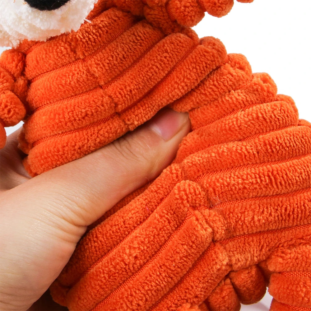 Corduroy Animal-Shaped Plush Dog Toy