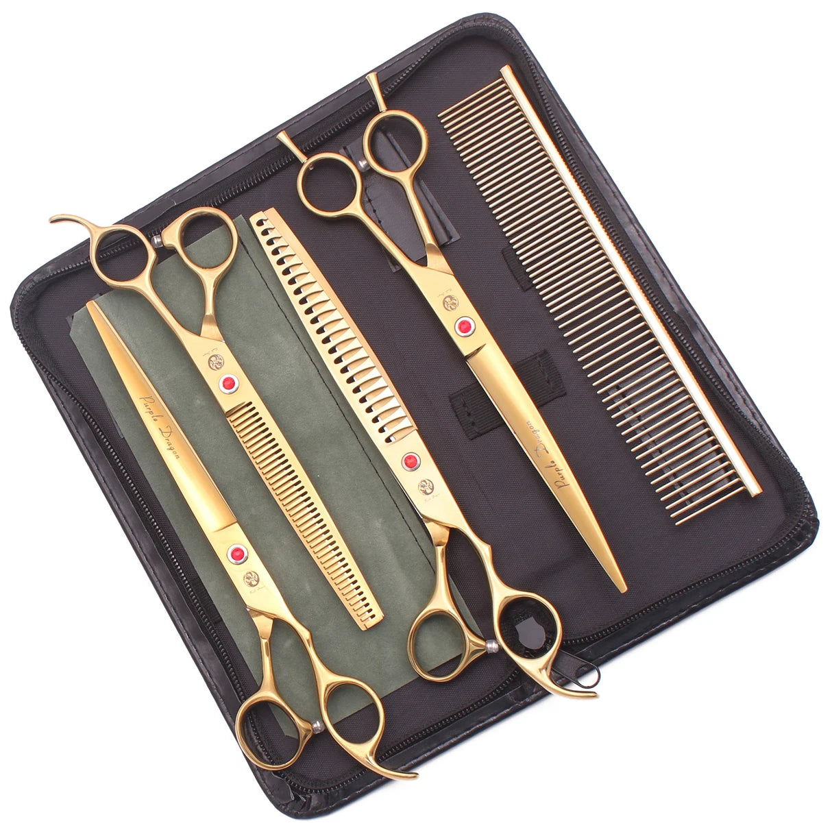 Purple Dragon Japan 440C Pet Grooming Scissors