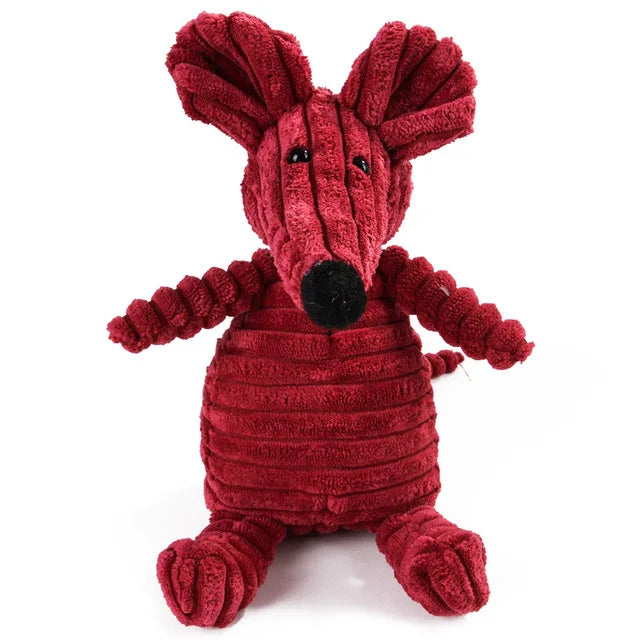 Corduroy Animal-Shaped Plush Dog Toy