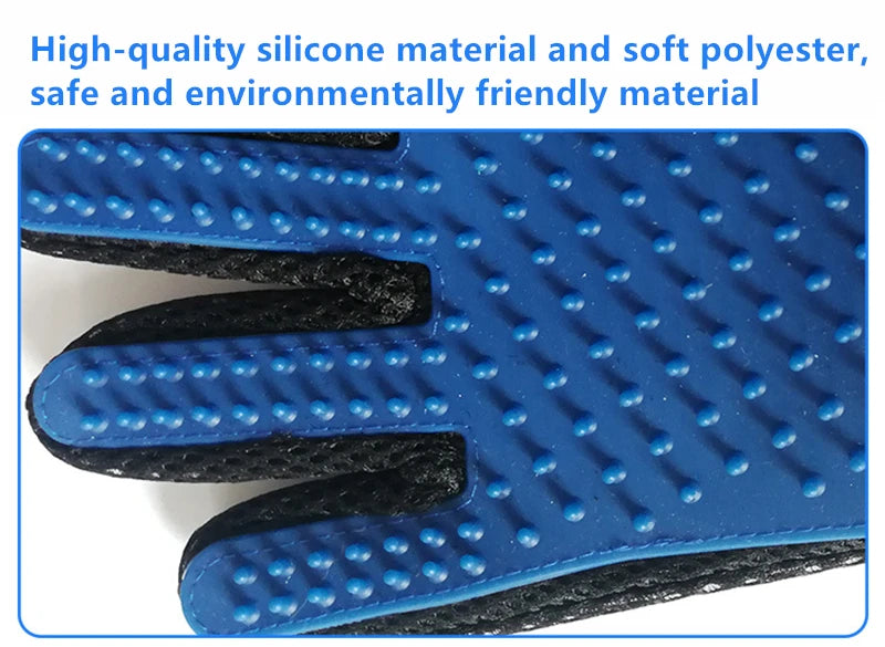 Pet Grooming Glove for Hair Deshedding and Bathing