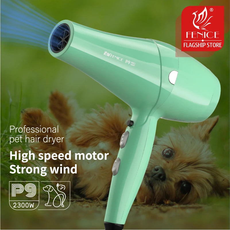 Fenice High-Power Pet Hair Dryer – Silent Water Blower for Quick Drying Dogs and Cats