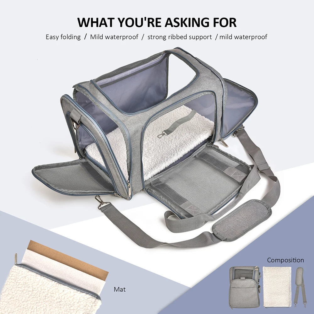 Airline-Approved Soft-Sided Dog Carrier Backpack