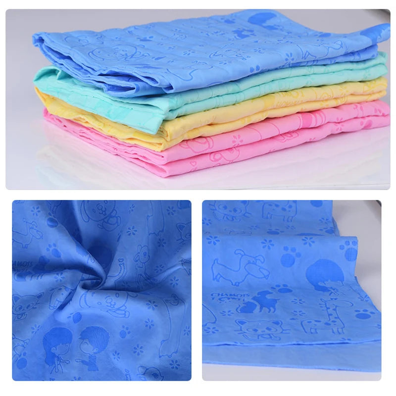 Synthetic Deerskin Pet Bath Towel – Strong Water Absorption, Soft & Lint-Free Quick-Dry Towel