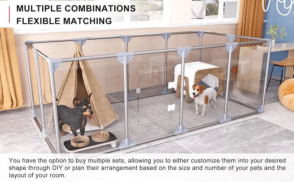 10-Panel Indoor Dog Playpen – Secure and Spacious Puppy Fence for Indoor Use