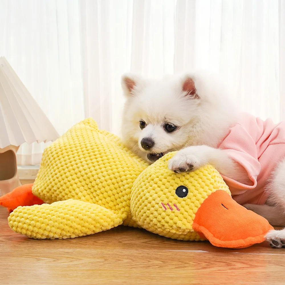 Duck-Shaped Quacking Dog Toy – Durable Chew Toy for Fun Interactive Play