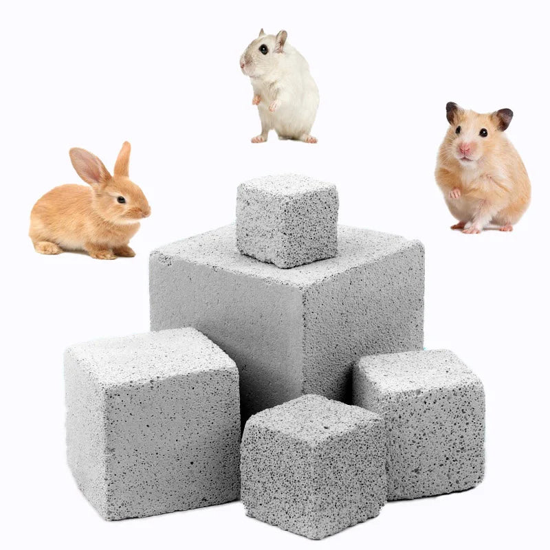 Natural Mineral Small Animals Molar Stone Gray Toy Rabbit