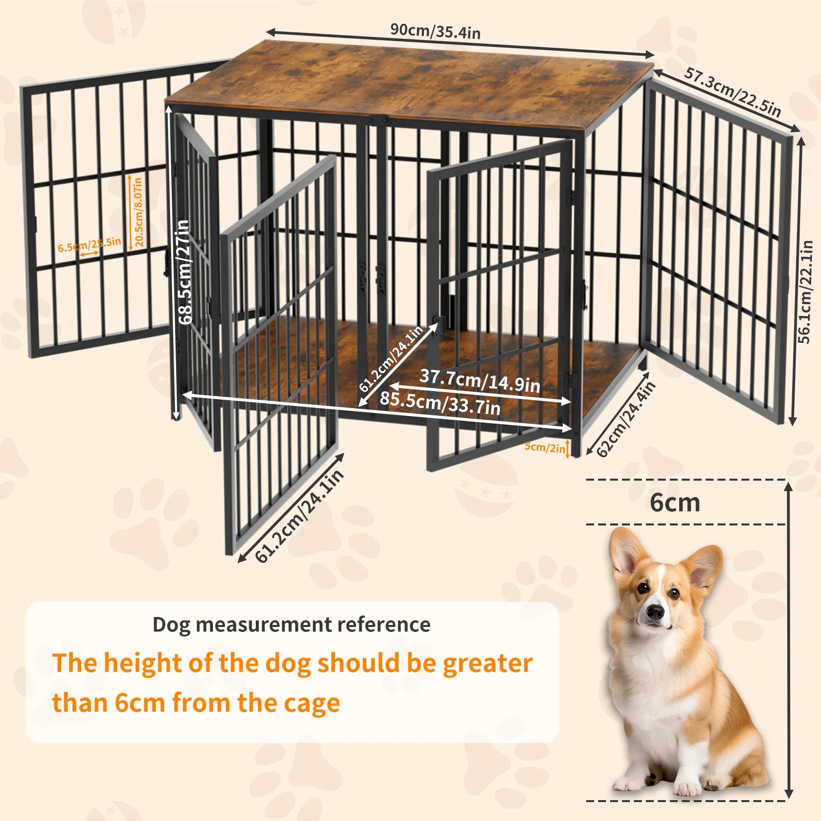 Heavy-Duty Dog House End Table Crate