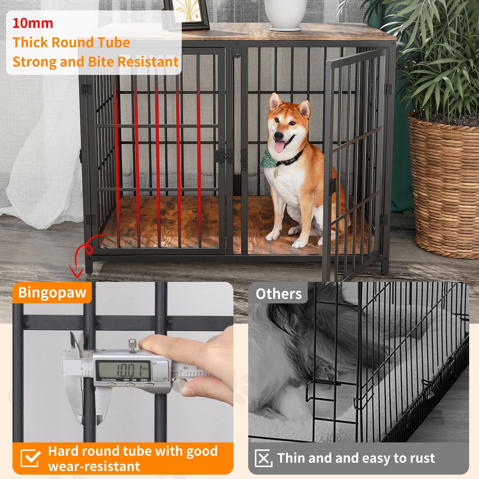 Heavy-Duty Dog House End Table Crate