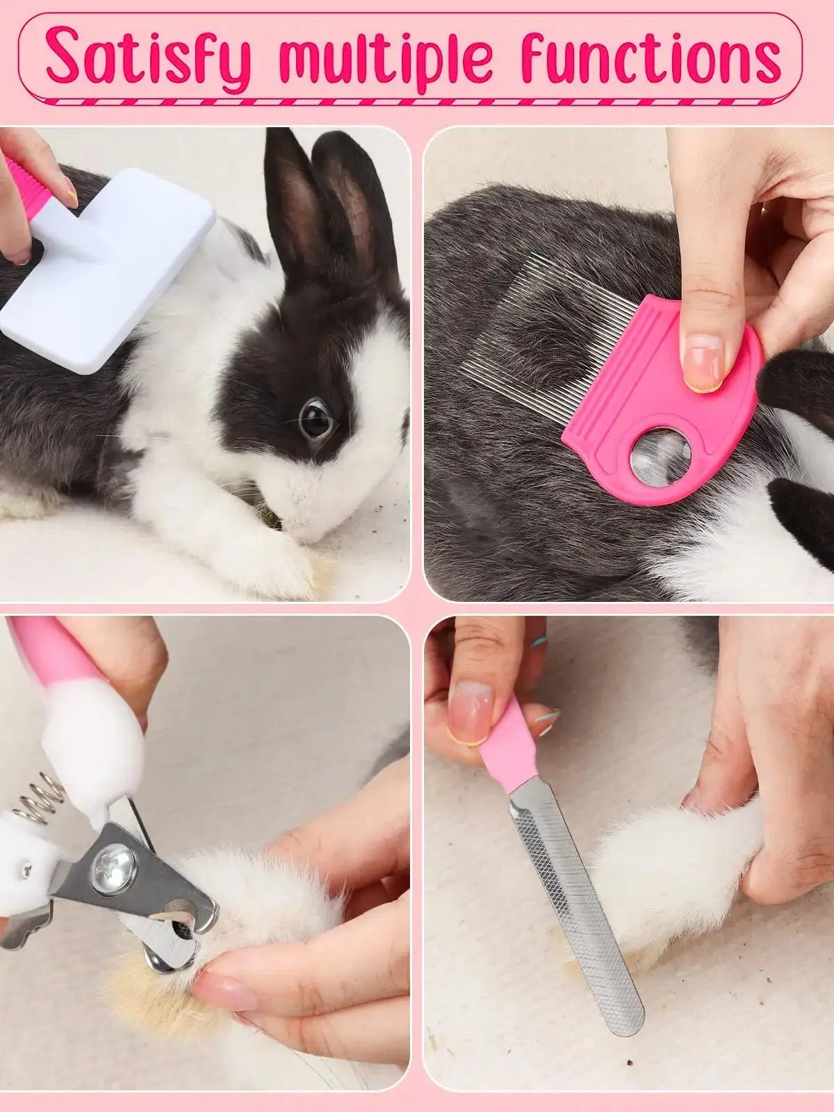 8-Piece Small Animal Pink Beauty Set