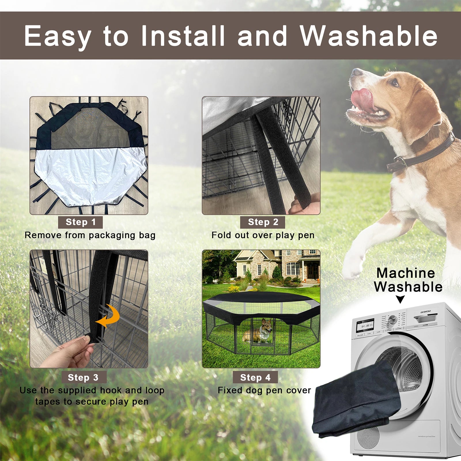 24-Inch Octagonal Pet Playpen Cover