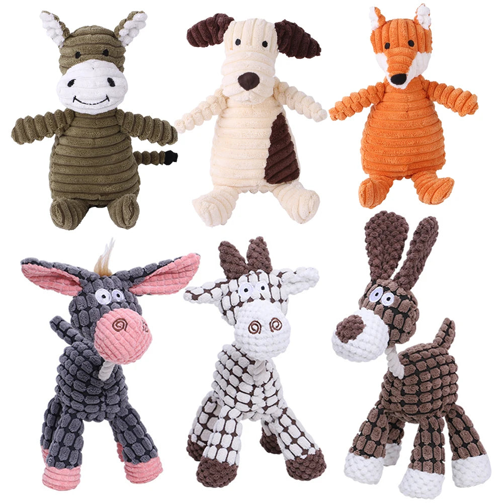 Bite Resistant Squeaky Plush Dog Toy