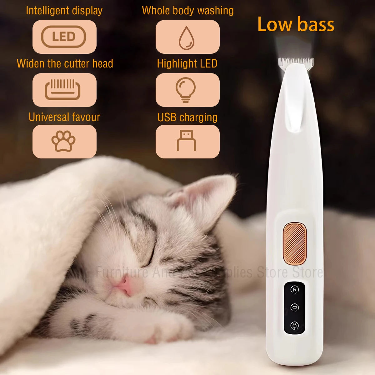 Fully Waterproof Pet Hair Trimmer