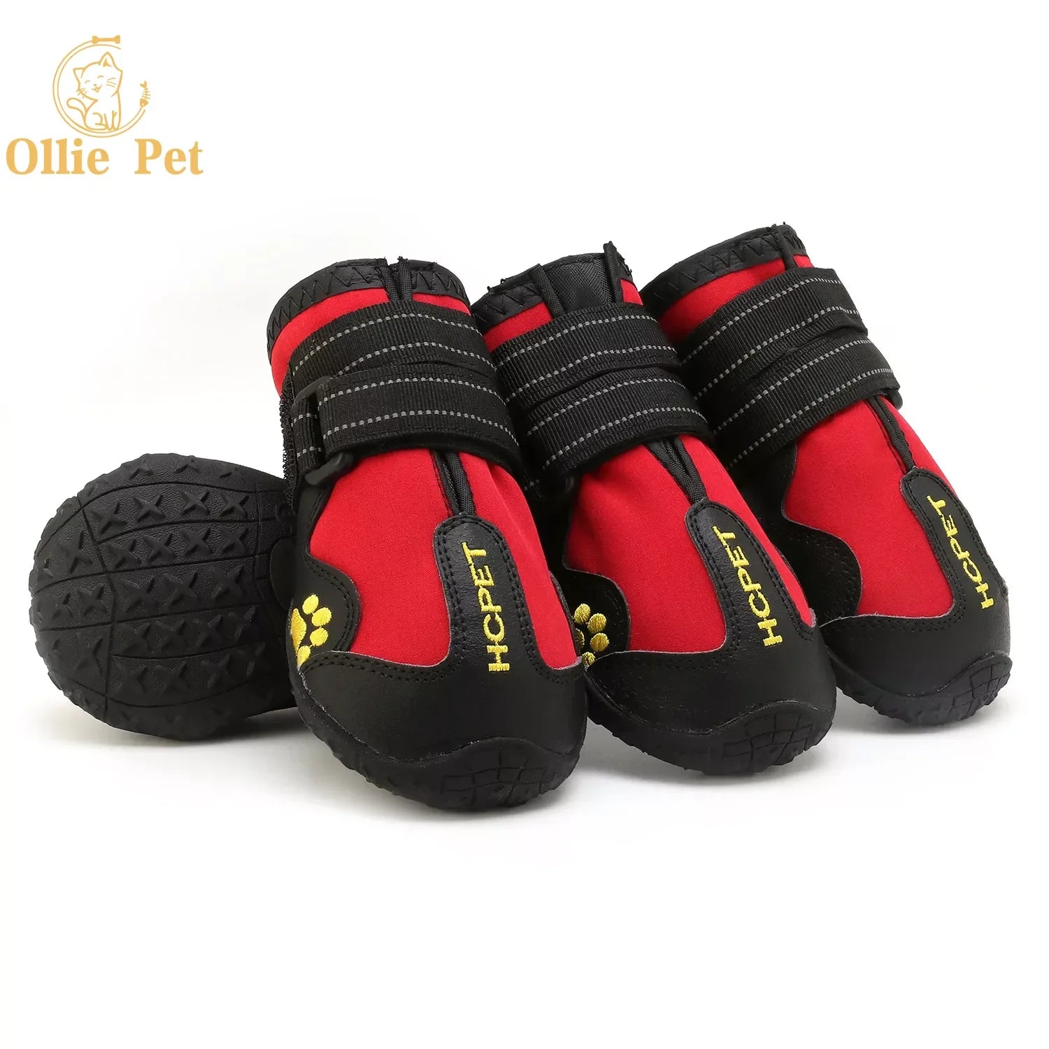 Anti-Slip Reflective Rain and Snow Boots for Small and Large Dogs (4PCS)