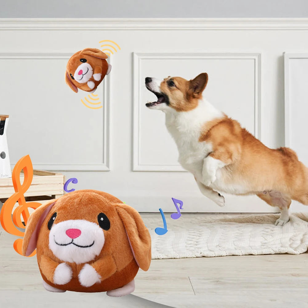 Plush Automatic Bouncing Dog Toy