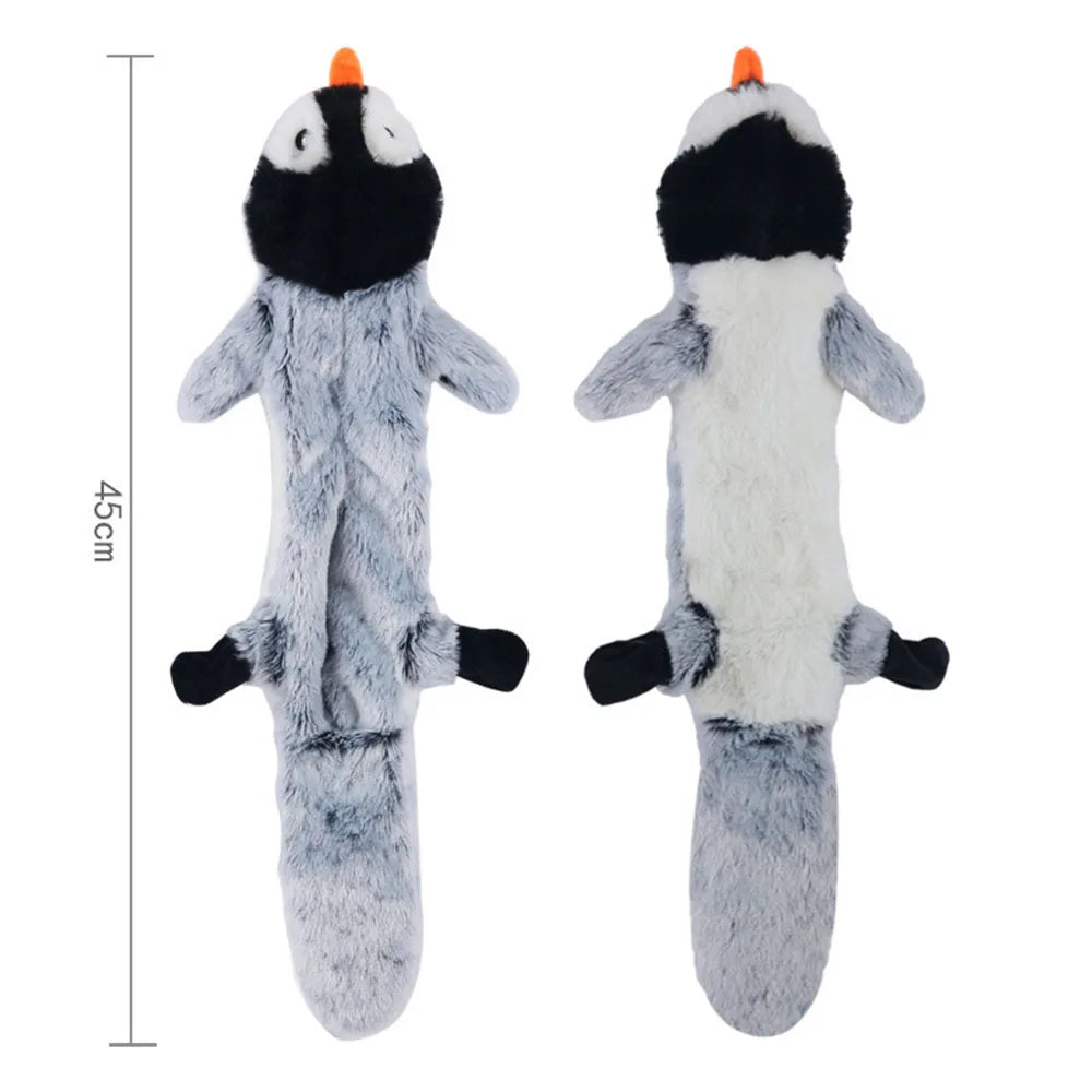 Stuffing-Free Animal Plush Dog Toy with Squeakers