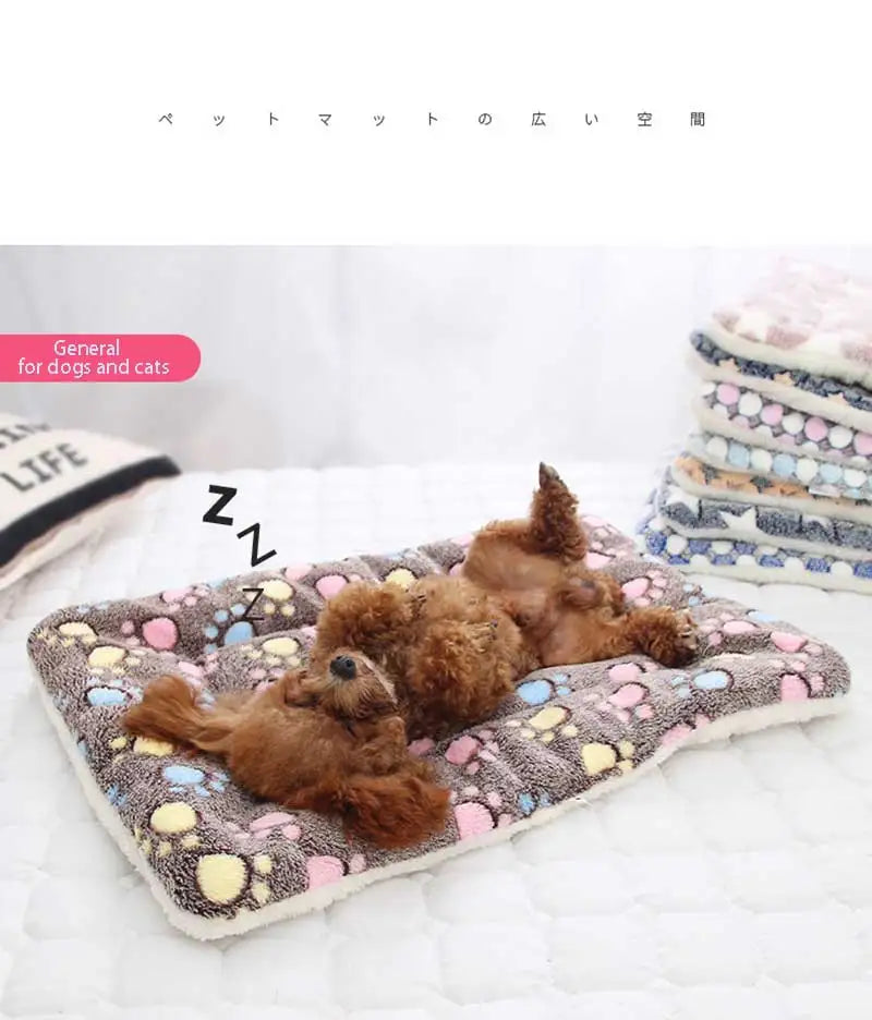 Soft Flannel Pet Fleece Pad – Thickened Blanket and Mattress for Cozy Sleep