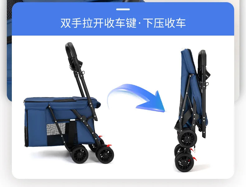 Medium to Large-Sized Pet Stroller