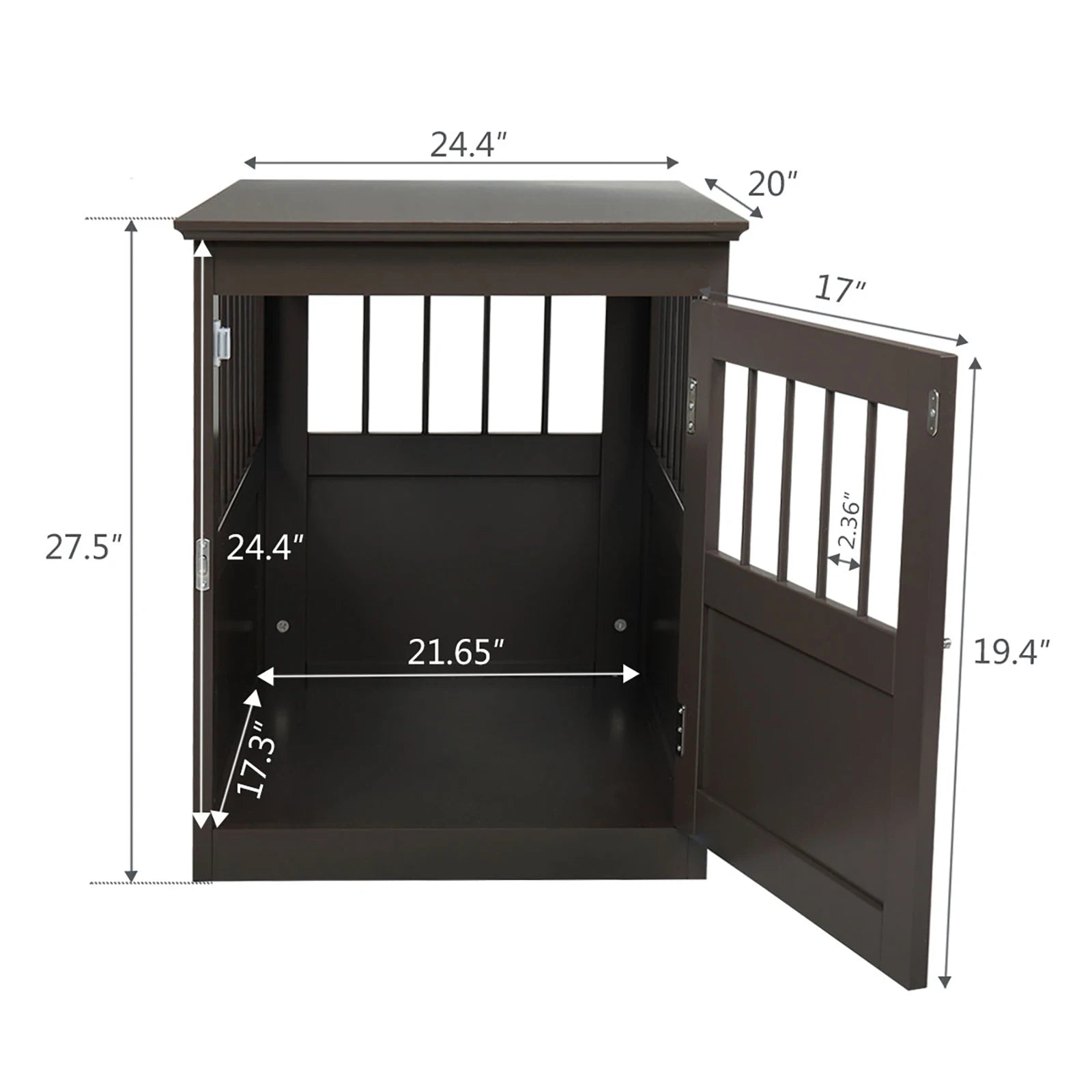 Wood Dog Crate Furniture & End Table