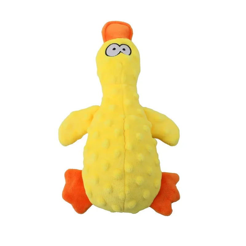 Yellow Duck Puppy Squeaky Interactive Stuffed Pet Toy Bite
