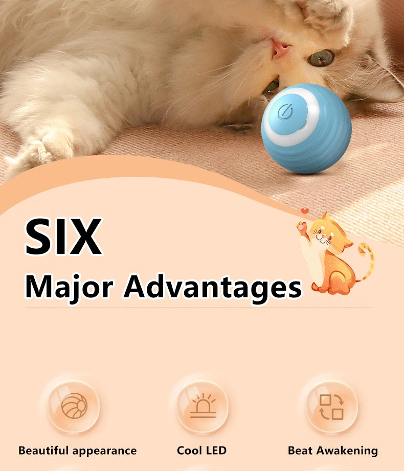 Smart Interactive Rolling Ball for Cats